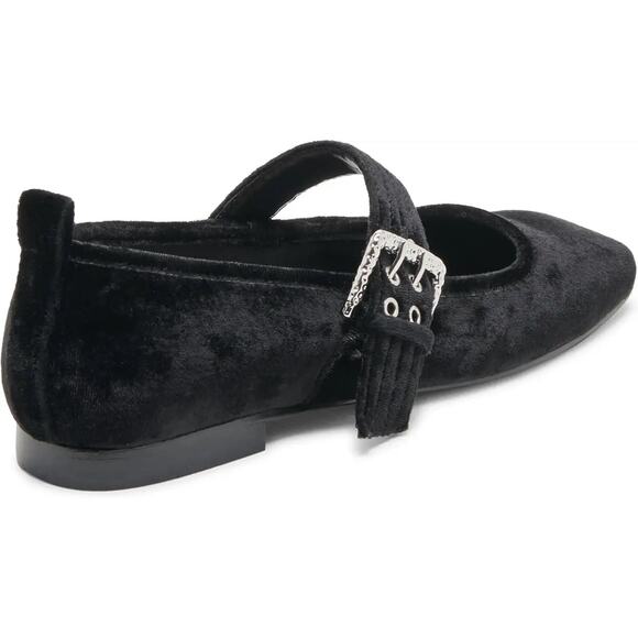 Dolce Vita Arora Nero Velvet Flats Size 8 NEW - Picture 2 of 14